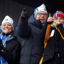 Crown Princess Victoria, Prince Daniel and Crown Princess Mette-Marit during the men's cross-country 4 x 10 km relay (Photo: Leonhard Foeger, Reuter)  